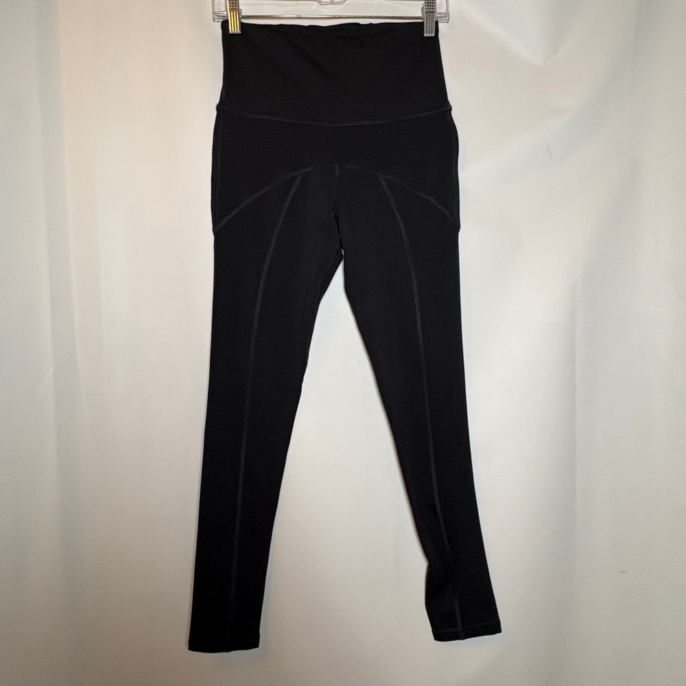 ALANA ATHLETICA The Dash Side Pocket Leggings Black Womens M Stretch Athleisure‎